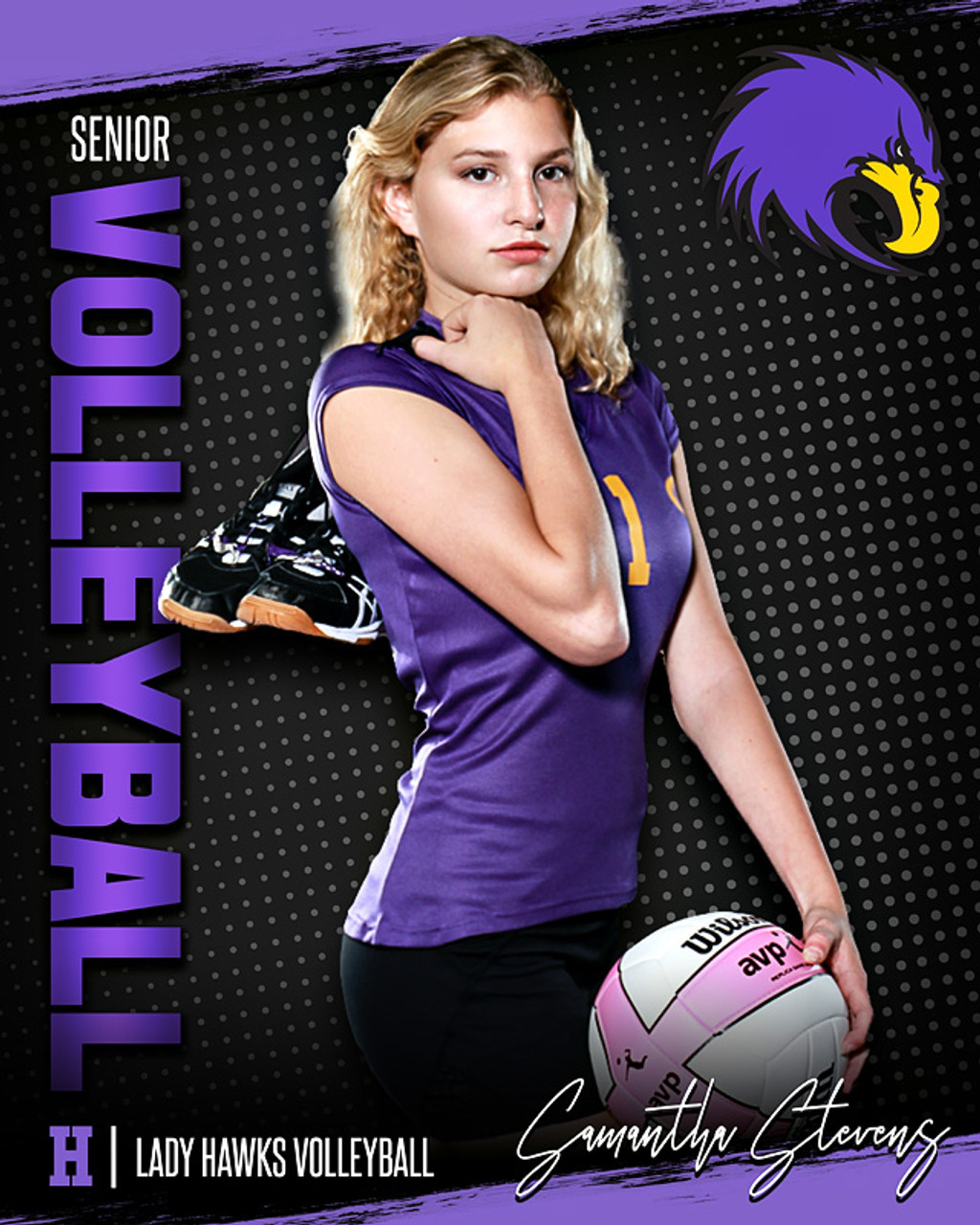 16x20 MULTI-SPORT POSTER TEMPLATE - HALFTONE GRUNGE - CUSTOM PHOTOSHOP LAYERED SPORTS TEMPLATE