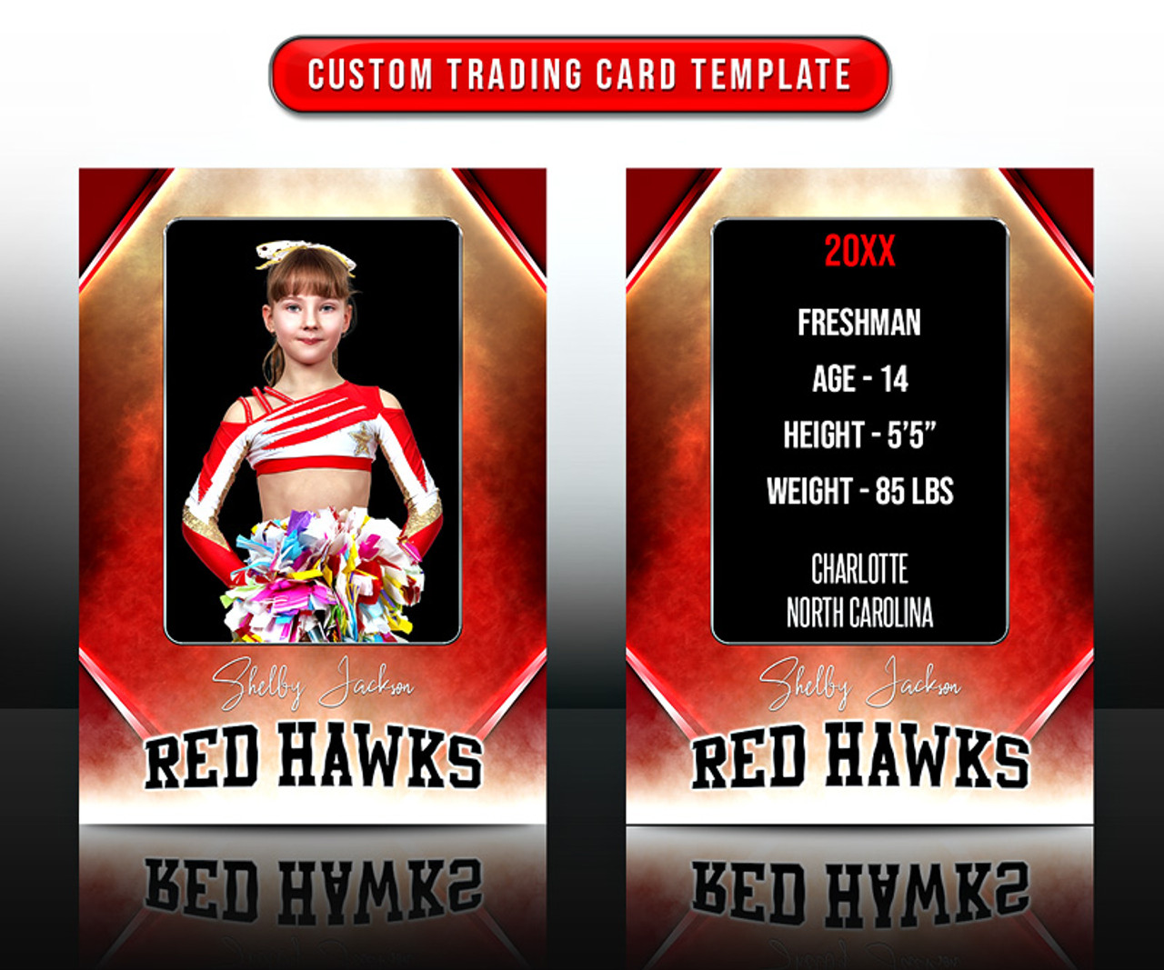 MULTI-SPORT TRADING CARDS AND 5X7 TEMPLATE - ESCAPE