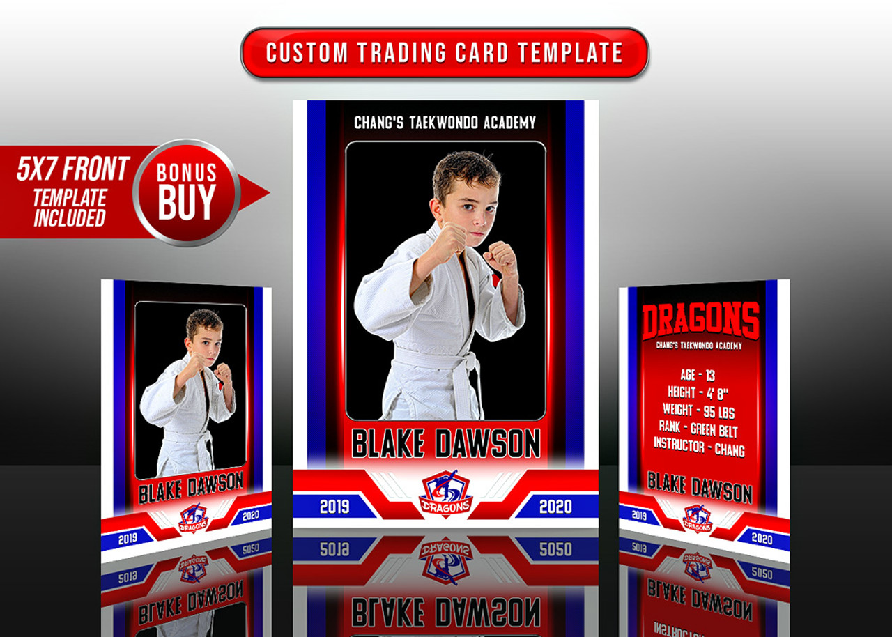 MULTI-SPORT TRADING CARDS AND 5X7 TEMPLATE - CENTER FORCE