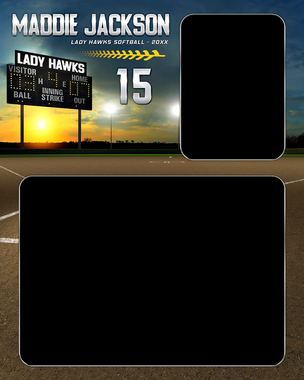 MEMORY MATE - VERTICAL - BASEBALL SUNSET - CUSTOM PHOTOSHOP LAYERED MEMORY MATE PHOTO TEMPLATE MEMORY MATE - VERTICAL - BASEBALL SUNSET - CUSTOM PHOTOSHOP LAYERED MEMORY MATE PHOTO TEMPLATE