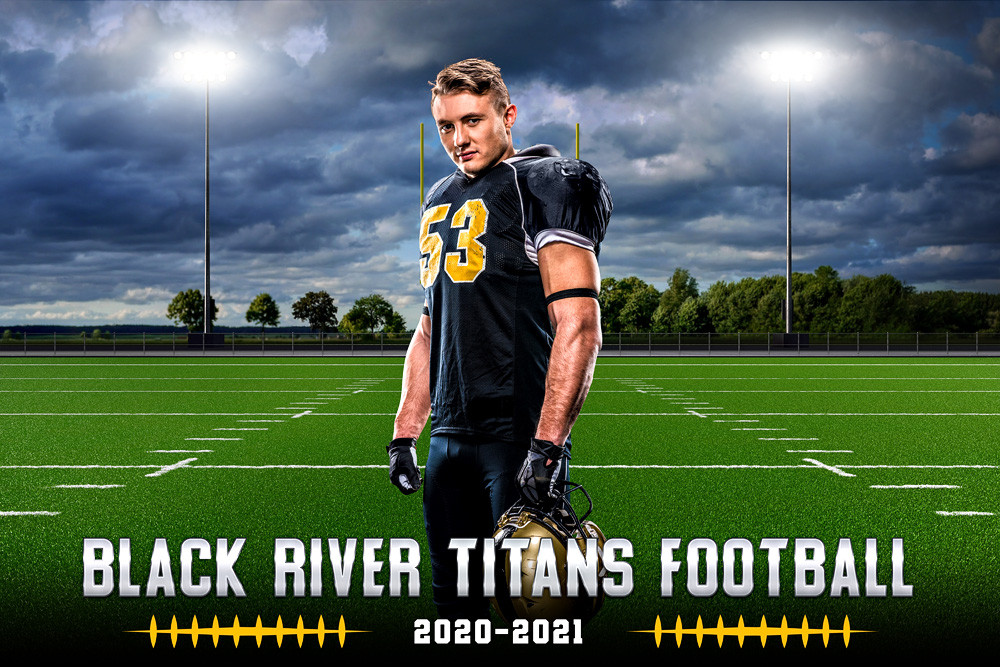 PLAYER & TEAM BANNER PHOTO TEMPLATE - GAME TIME - FOOTBALL