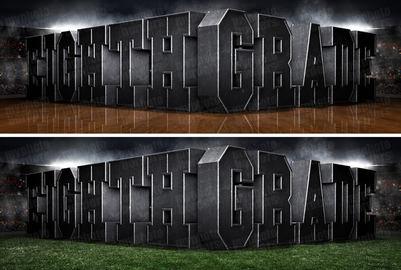 PANORAMIC SPORTS BANNER TEMPLATE - SURREAL EIGHTH GRADE - CUSTOM LAYERED PHOTOSHOP SPORTS TEMPLATE