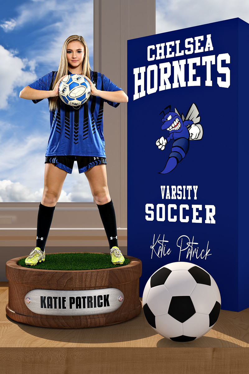 PLAYER BANNER PHOTO TEMPLATE - SOCCER DISPLAY