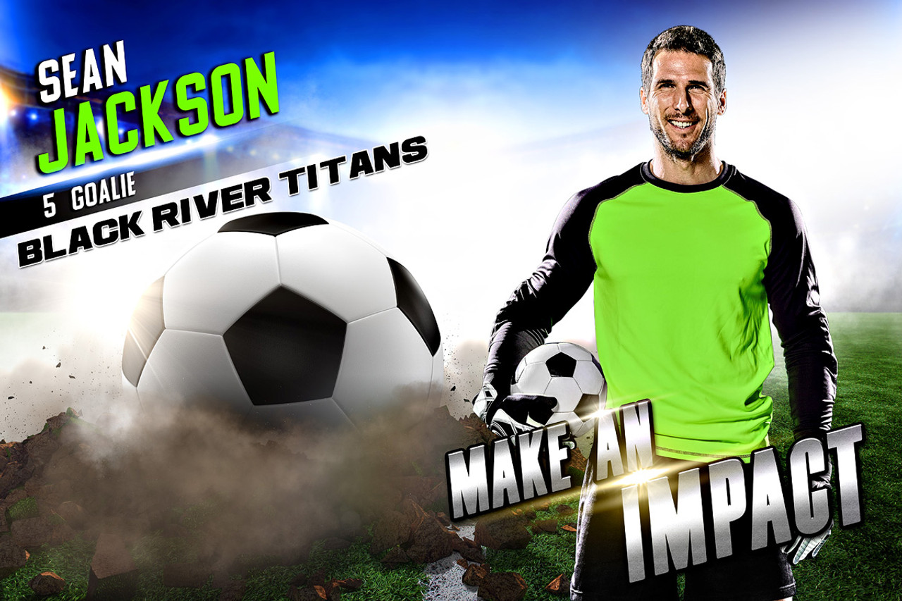 PLAYER & TEAM BANNER PHOTO TEMPLATE - SOCCER IMPACT