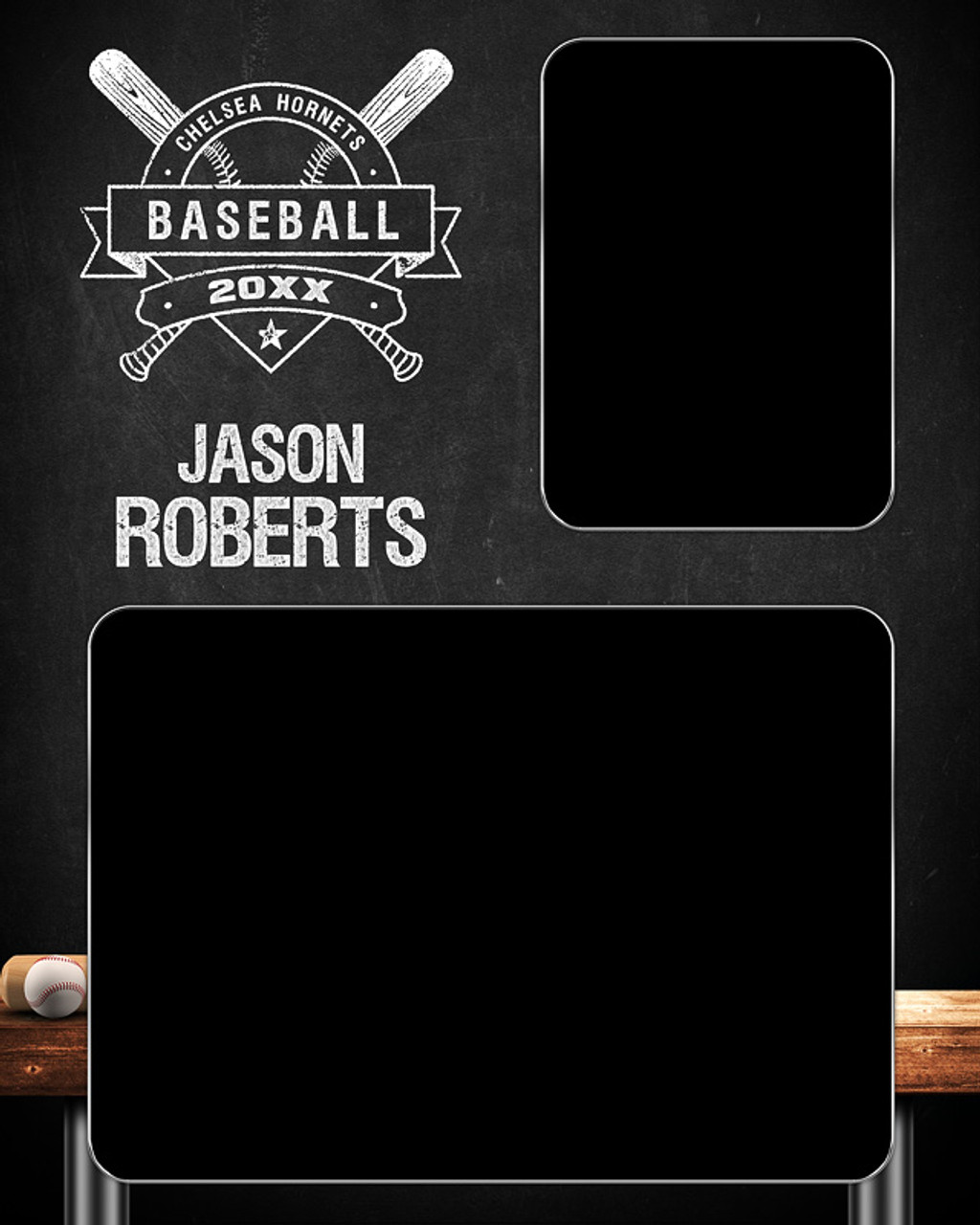 MEMORY MATE - VERTICAL - BASEBALL CHALK - CUSTOM PHOTOSHOP LAYERED MEMORY MATE TEMPLATE