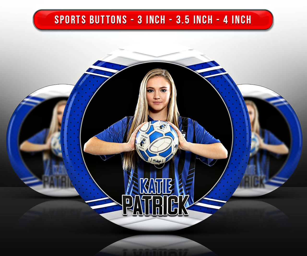 SPORTS PHOTO BUTTON TEMPLATES - CENTERED