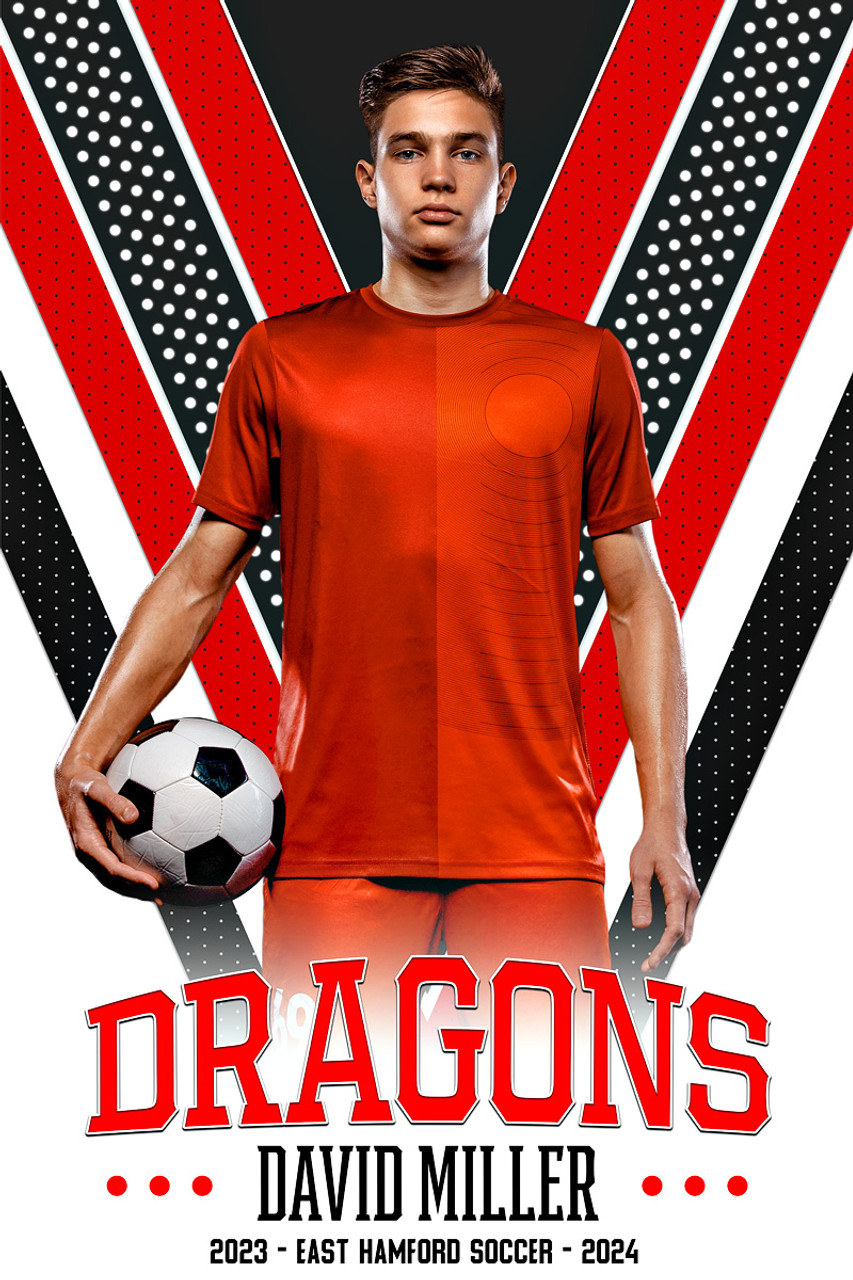 SPORTS PHOTO TEMPLATE - TAPERED - CUSTOM PHOTOSHOP LAYERED SPORTS TEMPLATE