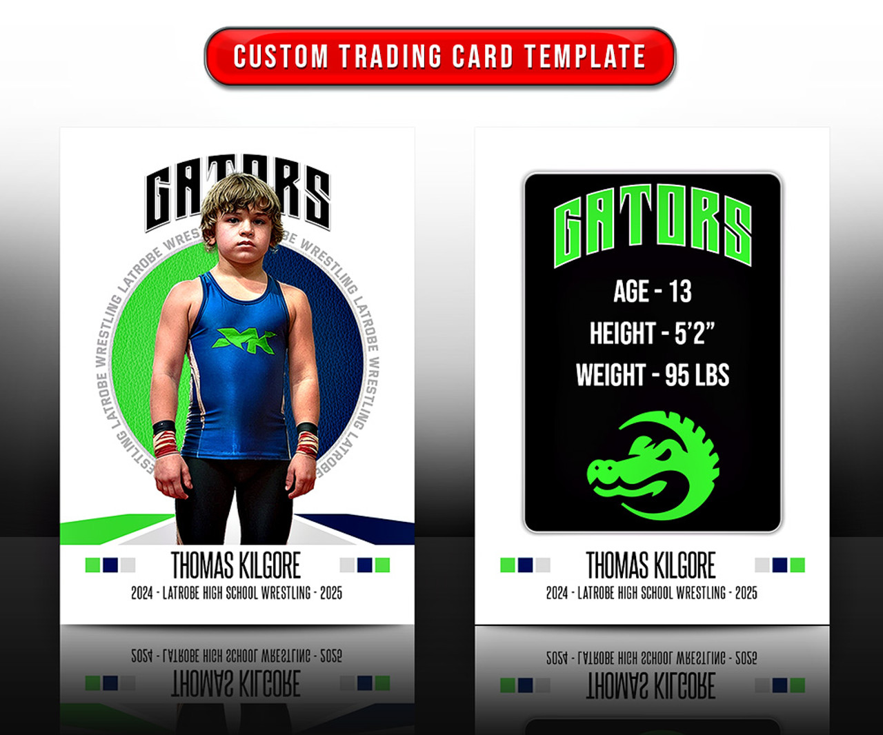 MULTI-SPORT TRADING CARDS AND 5X7 TEMPLATE - ON THE SPOT