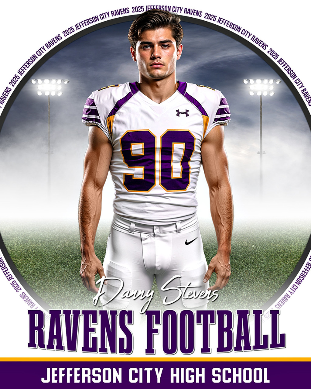 16x20 PHOTO TEMPLATE - SURROUNDED - CUSTOM PHOTOSHOP LAYERED SPORTS TEMPLATE