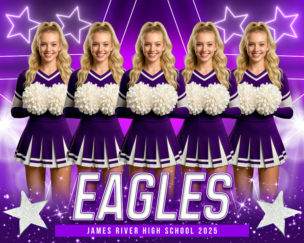 16x20 PHOTO TEMPLATE - LUMINOUS - CUSTOM PHOTOSHOP LAYERED SPORTS TEMPLATE