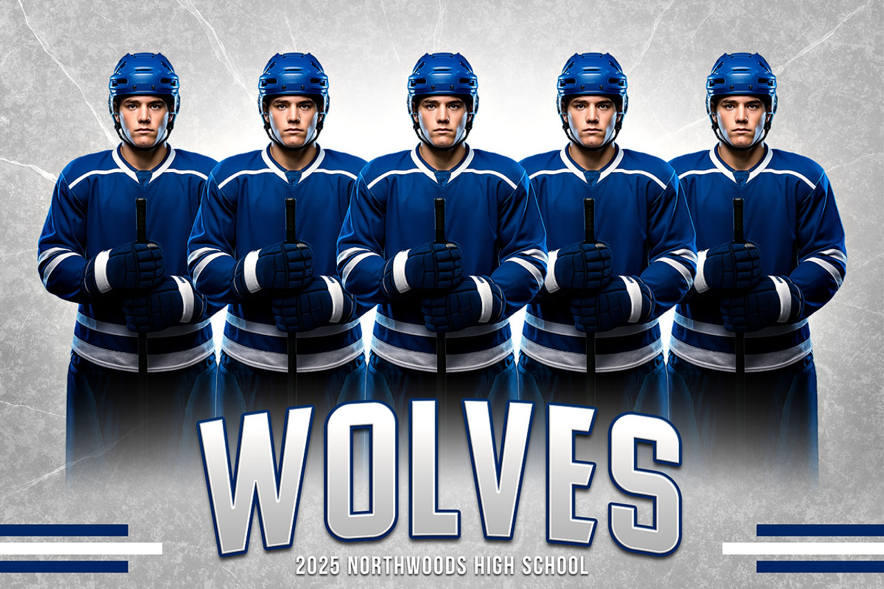 PLAYER BANNER PHOTO TEMPLATE -  COLD AS ICE - CUSTOM PHOTOSHOP LAYERED SPORTS TEMPLATE