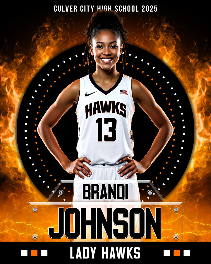 16x20 PHOTO TEMPLATE - HEAT - CUSTOM PHOTOSHOP LAYERED SPORTS TEMPLATE