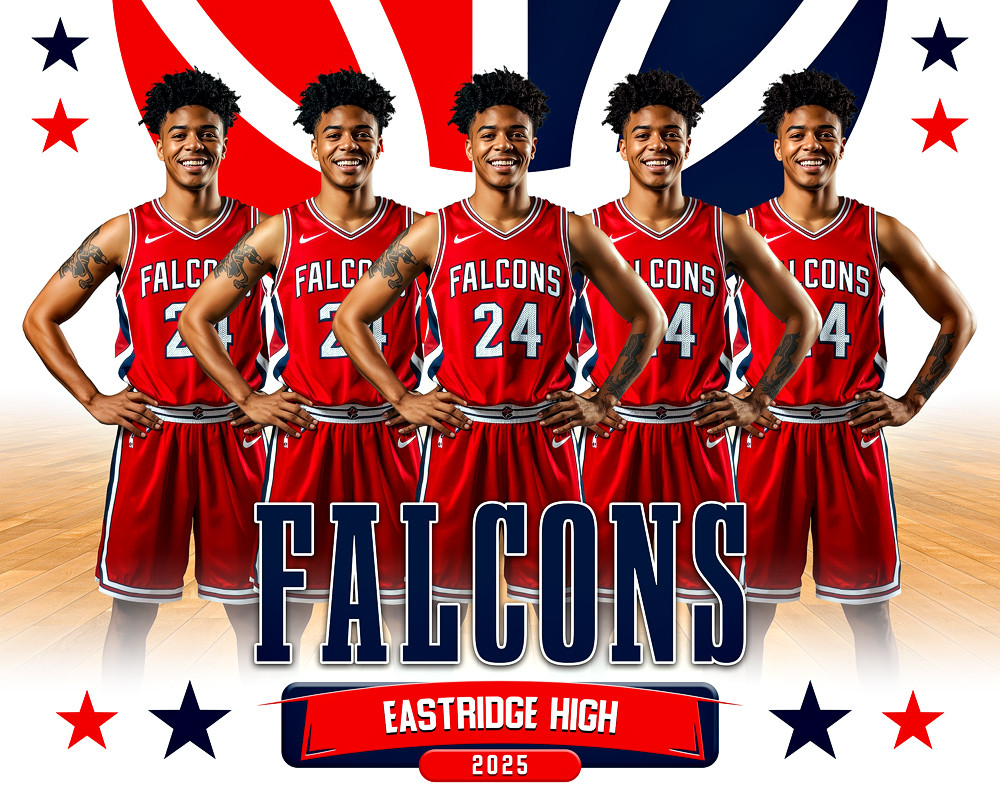 16x20 PHOTO TEMPLATE - SEGMENT - CUSTOM PHOTOSHOP LAYERED SPORTS TEMPLATE