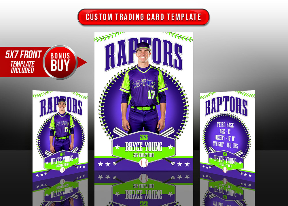 MULTI-SPORT TRADING CARDS AND 5X7 TEMPLATE - CROSSOVER