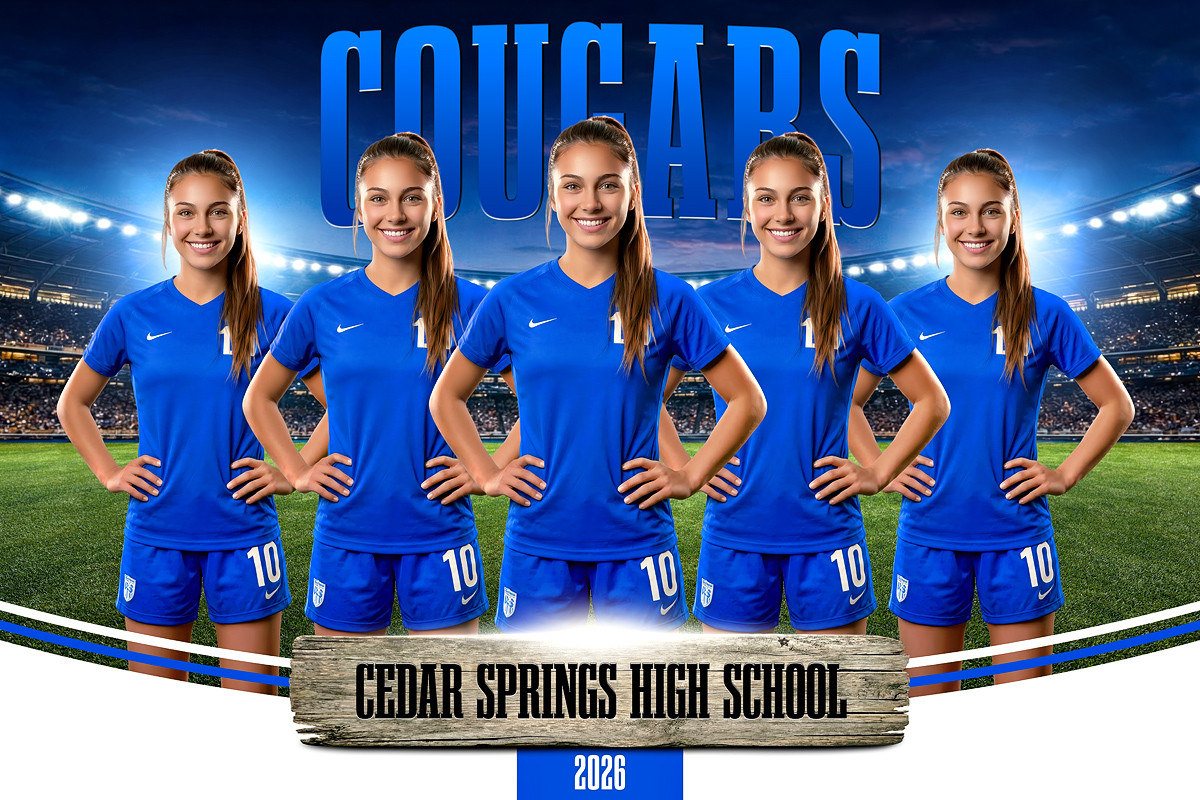 PLAYER BANNER PHOTO TEMPLATE -  UNDER THE LIGHTS - CUSTOM PHOTOSHOP LAYERED SPORTS TEMPLATE