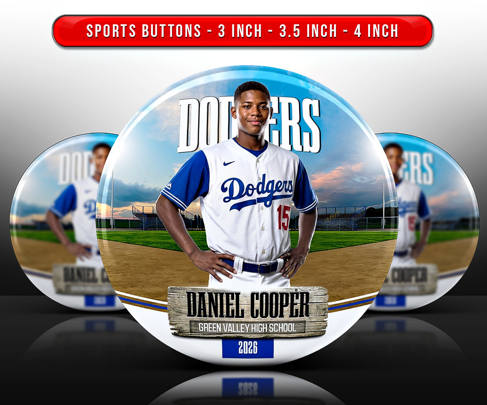 PHOTO BUTTON TEMPLATES - BALLPARK CLASSIC