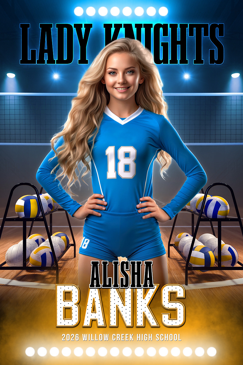 16x20 PHOTO TEMPLATE - GOLDEN SET - CUSTOM PHOTOSHOP LAYERED SPORTS TEMPLATE