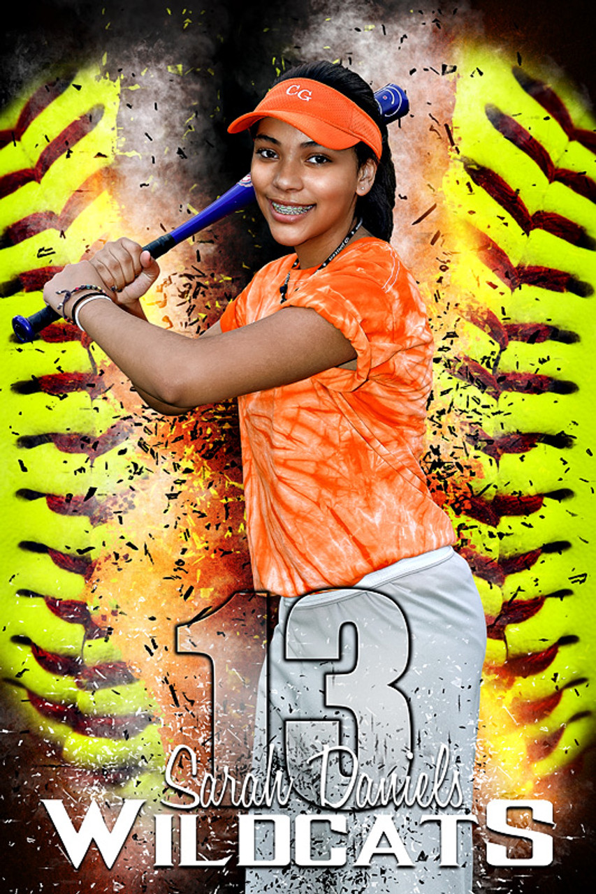 PLAYER BANNER PHOTO TEMPLATE - SOFTBALL INFERNO