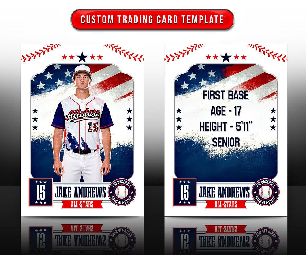 ALL STARS TRADING CARDS AND 5X7 TEMPLATE - ALL STARS