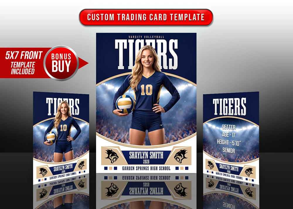 TRADING CARDS AND 5X7 TEMPLATE - SHOWCASE