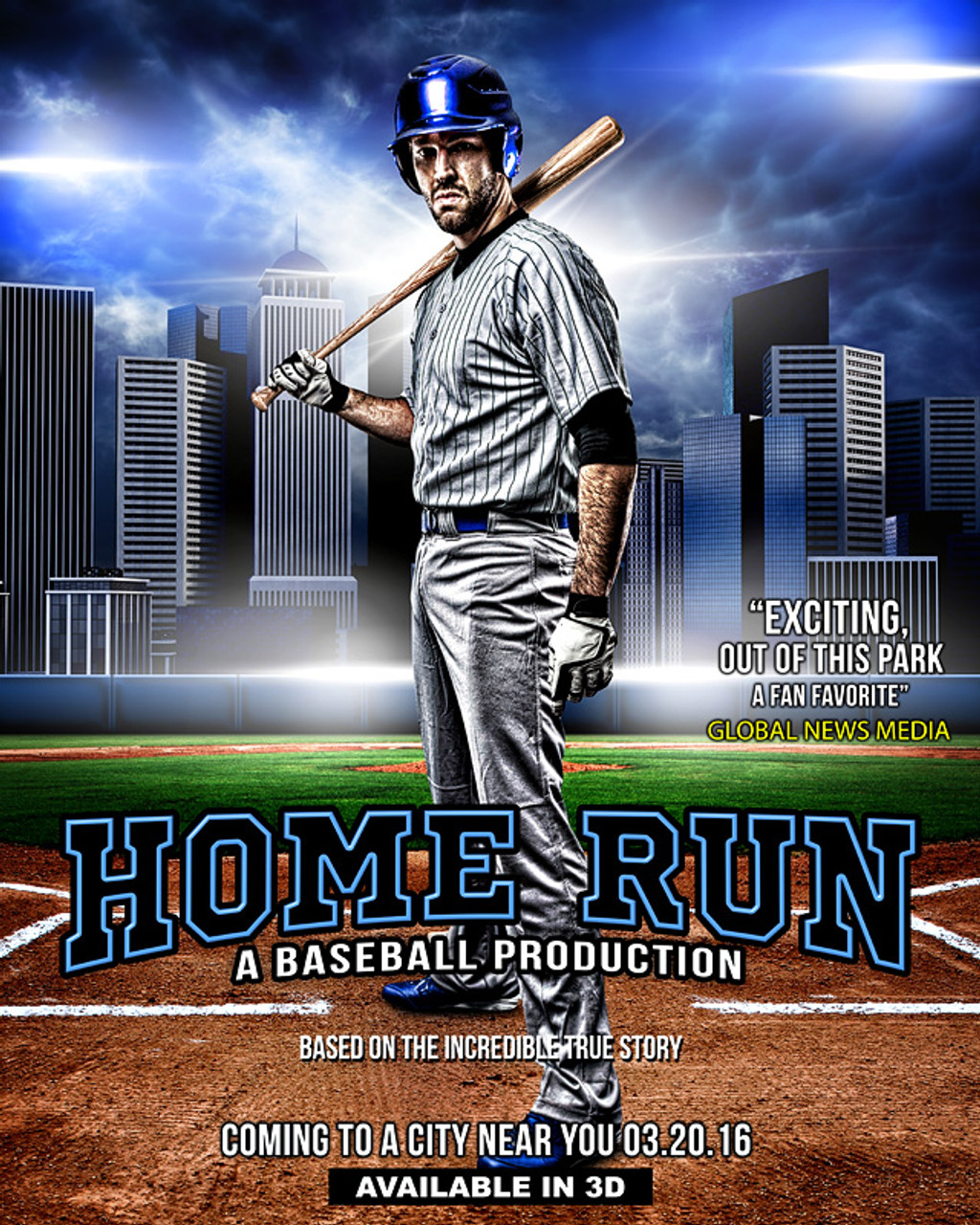 SPORTS POSTER PHOTO TEMPLATE - HOME RUN