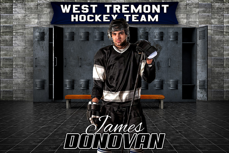 PLAYER BANNER PHOTO TEMPLATE - LOCKER ROOM GRUNGE