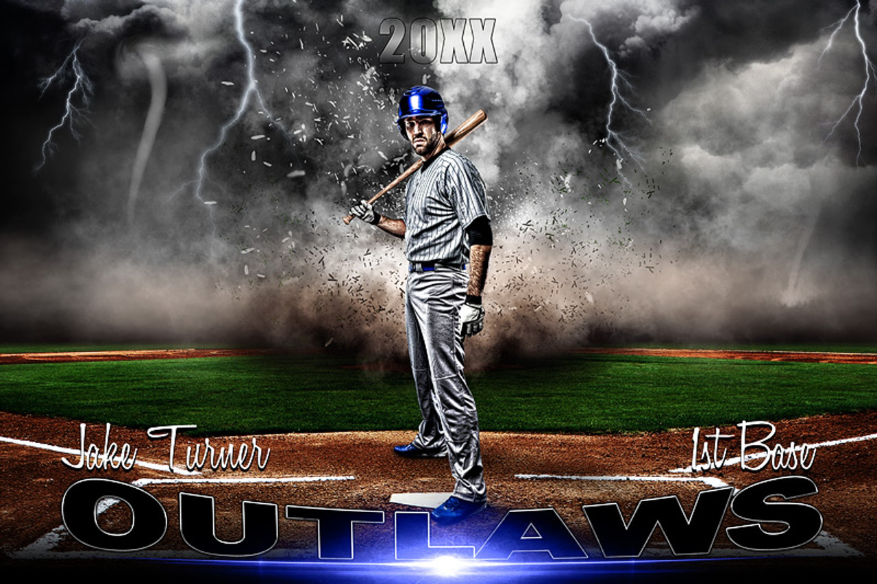 PLAYER BANNER PHOTO TEMPLATE - BASEBALL - DESTRUCTION