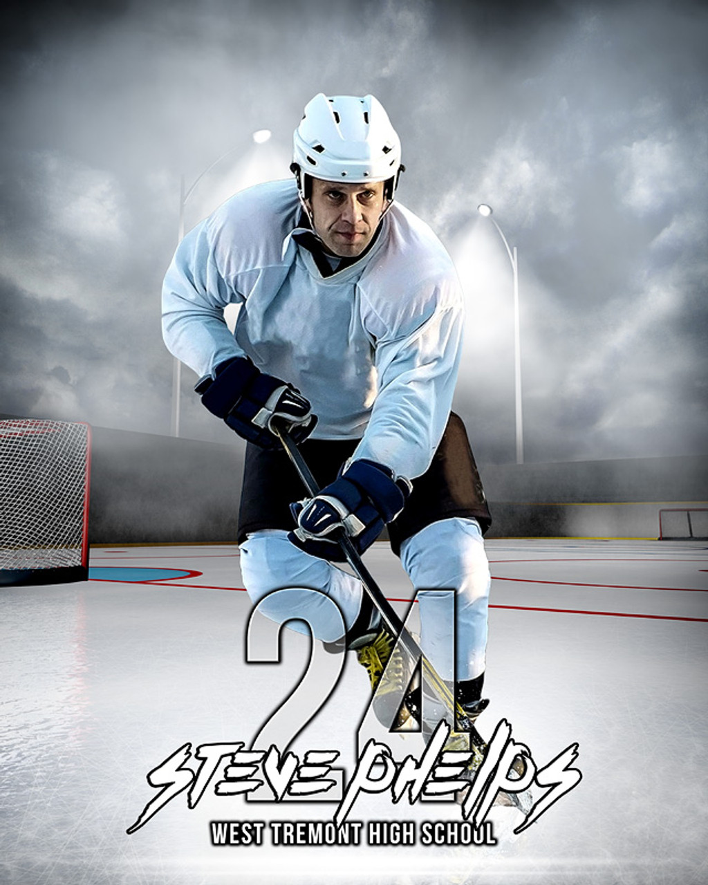 SPORTS POSTER PHOTO TEMPLATE - OUTDOOR HOCKEY