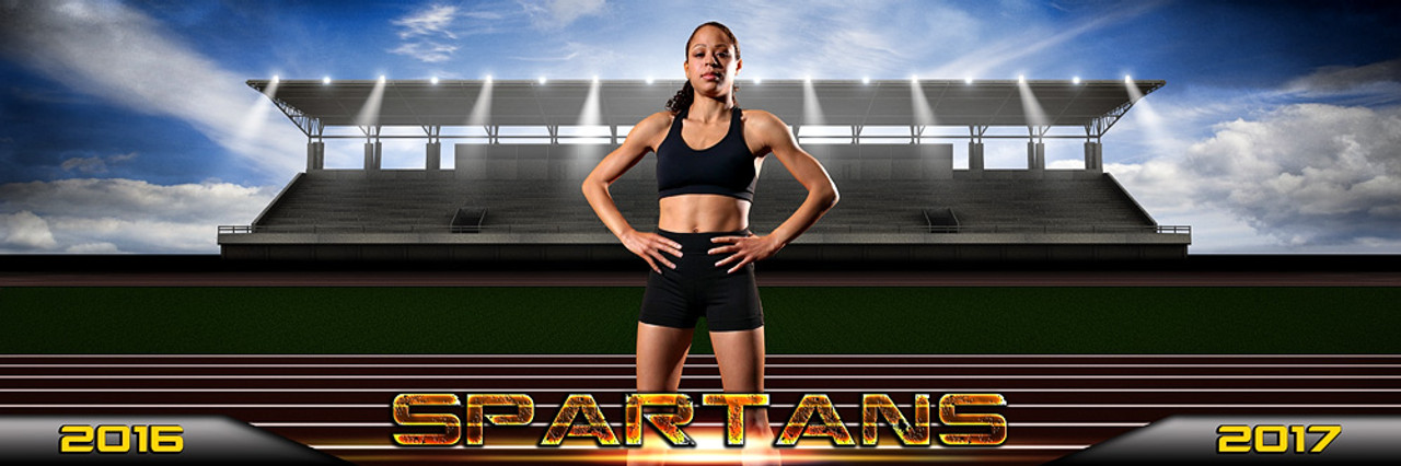 PANORAMIC SPORTS BANNER TEMPLATE - TRACK SUNRISE