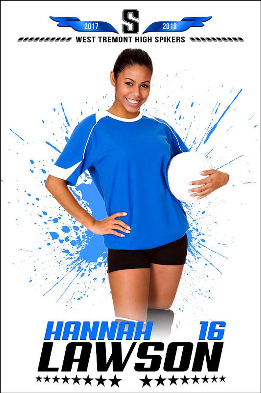 PLAYER BANNER PHOTO TEMPLATE - SPLASH - PHOTOSHOP SPORTS TEMPLATE