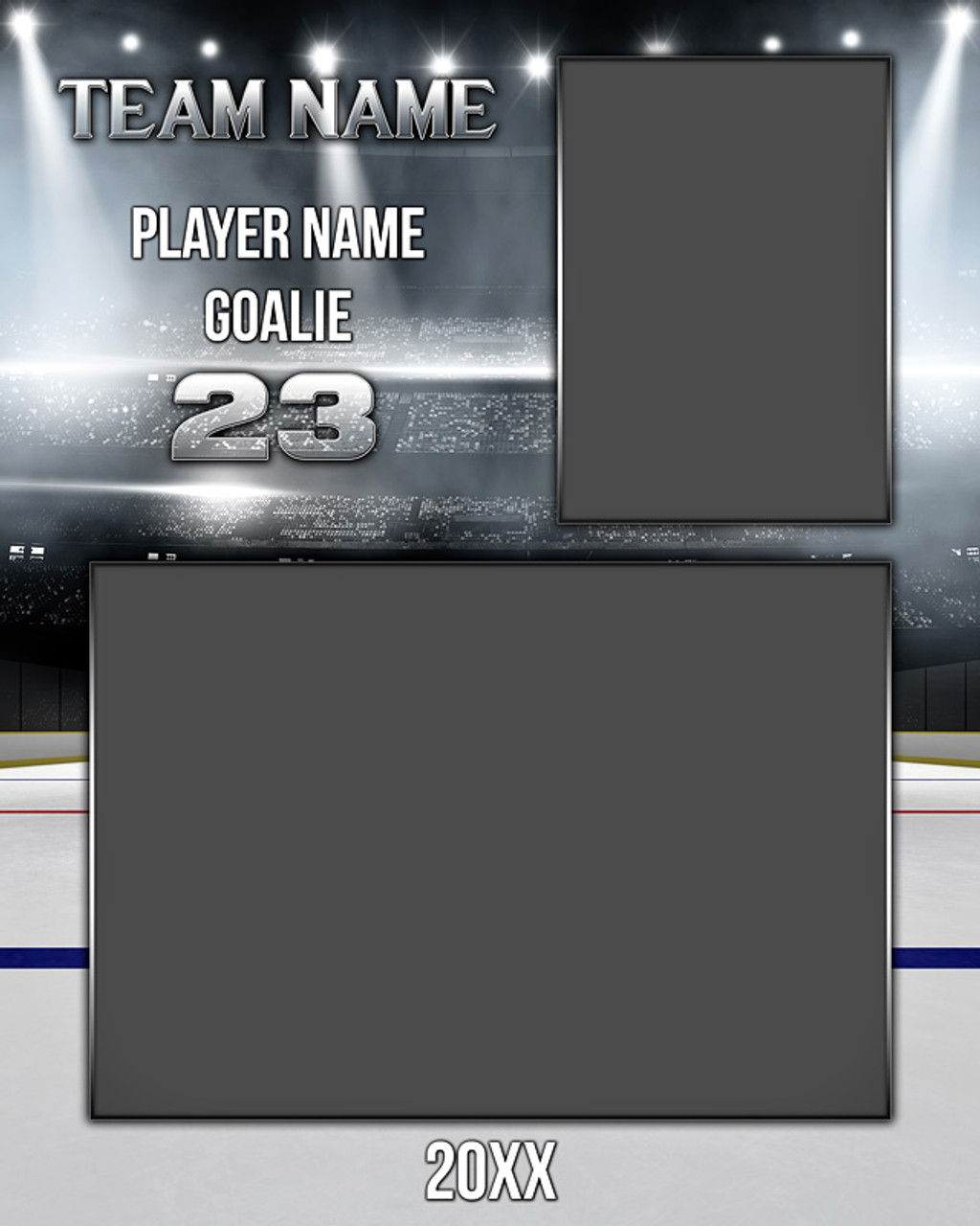 HOCKEY MEMORY MATE - VERTICAL - STADIUM SERIES - PHOTOSHOP SPORTS TEMPLATE