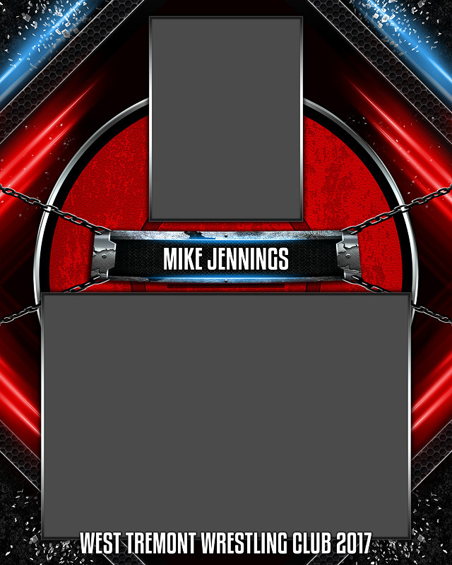 WRESTLING MEMORY MATE - VERTICAL - CHAINED METAL