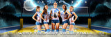 PANORAMIC SPORTS BANNER TEMPLATE - SPACE VOLLEYBALL - LAYERED PHOTOSHOP SPORTS TEMPLATE