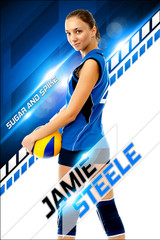 PLAYER BANNER PHOTO TEMPLATE - SLOPE - PHOTOSHOP LAYERED SPORTS TEMPLATE
