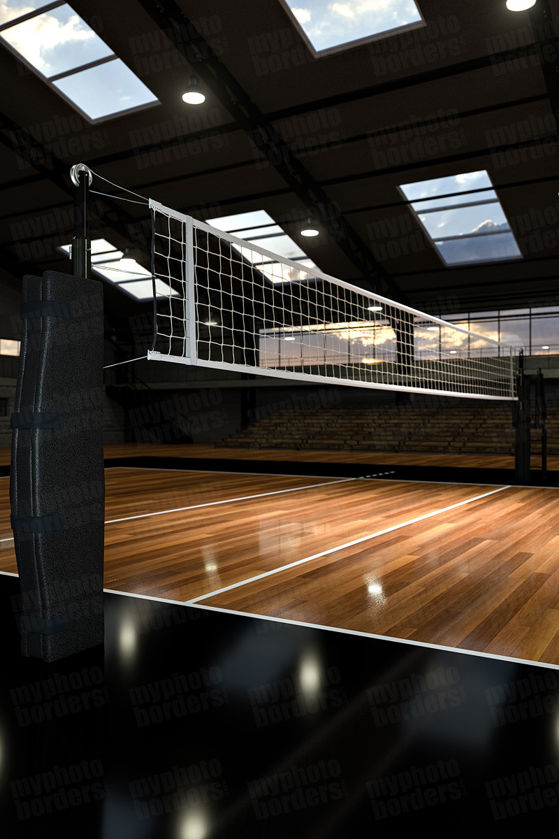 Digital Sports Background Volleyball Court