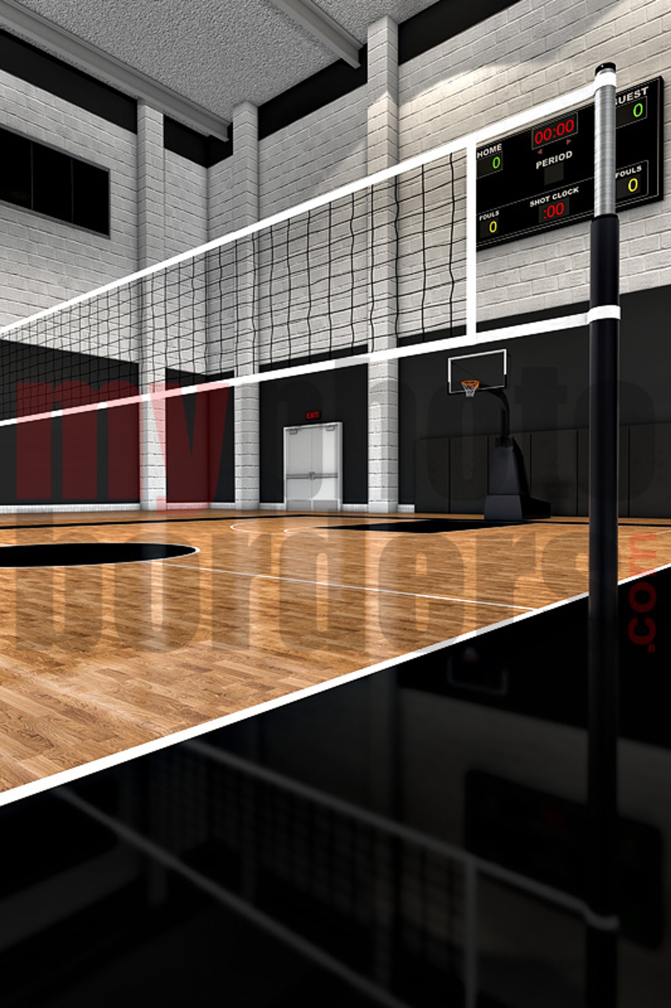 Digital Sports Background Volleyball Court Digital Sports Background Volleyball Court
