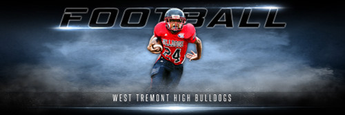 PANORAMIC SPORTS BANNER TEMPLATE - UP IN SMOKE - LAYERED PHOTOSHOP SPORTS TEMPLATE