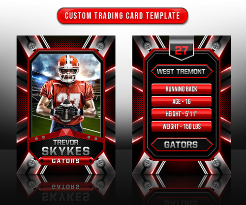 SPORTS TRADING CARDS AND 5X7 TEMPLATE - FORCE