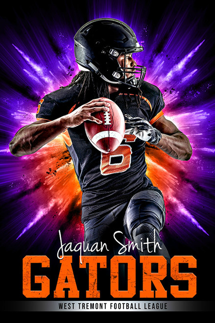 PLAYER BANNER PHOTO TEMPLATE - EXPLODE - CUSTOM PHOTOSHOP LAYERED SPORTS TEMPLATE