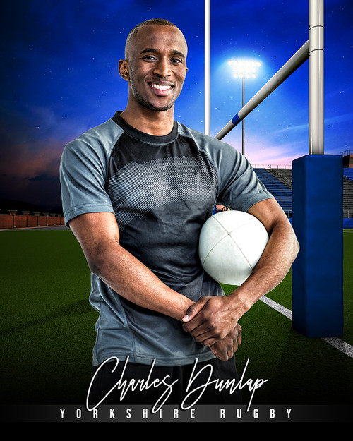 SPORTS POSTER PHOTO TEMPLATE - HOME TURF II - RUGBY - CUSTOM PHOTOSHOP LAYERED SPORTS TEMPLATE