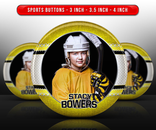 SPORTS PHOTO BUTTON TEMPLATES - STITCHED