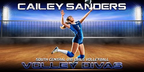 10X20 PHOTO TEMPLATE - PRIME TIME VOLLEYBALL - PHOTOSHOP LAYERED SPORTS TEMPLATE