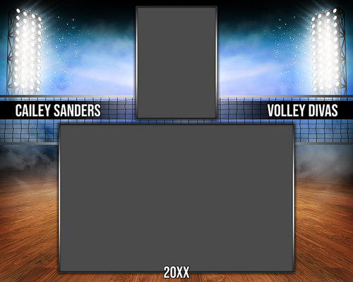 MEMORY MATE - HORIZONTAL - PRIME TIME VOLLEYBALL - CUSTOM PHOTOSHOP LAYERED MEMORY MATE TEMPLATE