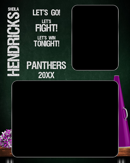 MEMORY MATE - VERTICAL - CHEER CHALK - CUSTOM PHOTOSHOP LAYERED MEMORY MATE TEMPLATE