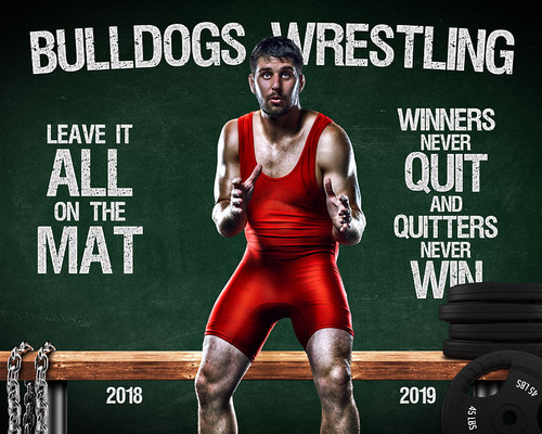 16x20 SPORT POSTER PHOTO TEMPLATE - WRESTLING CHALK - CUSTOM PHOTOSHOP LAYERED SPORTS TEMPLATE