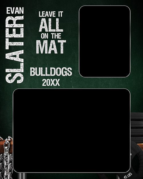 MEMORY MATE - VERTICAL - WRESTLING CHALK - CUSTOM PHOTOSHOP LAYERED MEMORY MATE TEMPLATE