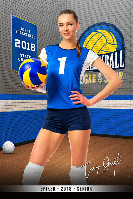 PLAYER BANNER PHOTO TEMPLATE - BRICK WALL - CUSTOM PHOTOSHOP LAYERED SPORTS TEMPLATE