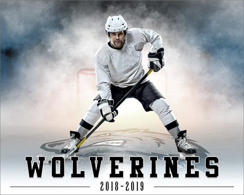 16x20 SPORTS POSTER PHOTO TEMPLATE - FROZEN - CUSTOM PHOTOSHOP LAYERED SPORTS TEMPLATE