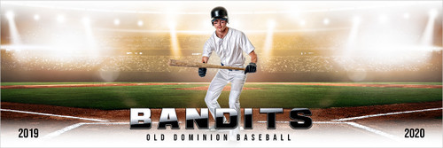 BASEBALL PANORAMIC SPORTS BANNER TEMPLATE - HI KEY BASEBALL - CUSTOM LAYERED PHOTOSHOP SPORTS TEMPLATE