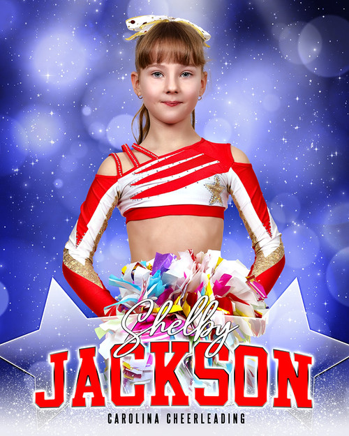 16x20 MULTI-SPORT POSTER TEMPLATE - DREAMY BOKEH - CUSTOM PHOTOSHOP LAYERED SPORTS TEMPLATE